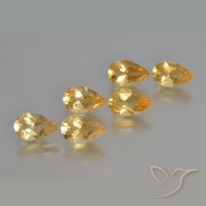 4.80 ct natürliche Golden Citrin-Edelsteine, Birnenform, VS