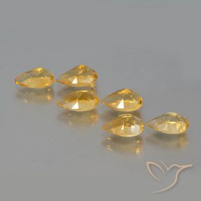 4.80 ct natürliche Golden Citrin-Edelsteine, Birnenform, VS