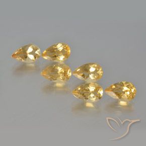 5.02ctw Natürlicher Mittleres Gold Citrin, Birnenform, VS