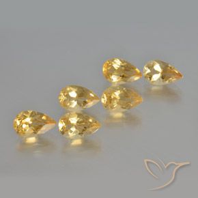 5.02 ct natürliche Mittleres Gold Citrin-Edelsteine, Birnenform, VS