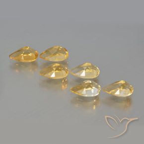 5.02 ct natürliche Mittleres Gold Citrin-Edelsteine, Birnenform, VS