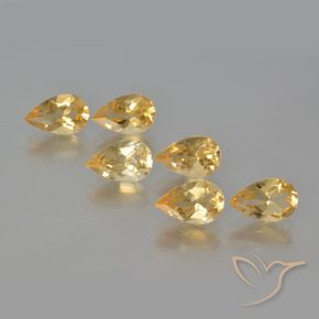 4.79ctw Natürlicher Golden Citrin, Birnenform, VS