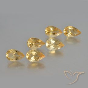 4.79 ct natürliche Golden Citrin-Edelsteine, Birnenform, VS
