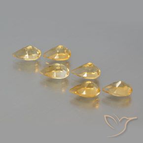4.79 ct natürliche Golden Citrin-Edelsteine, Birnenform, VS