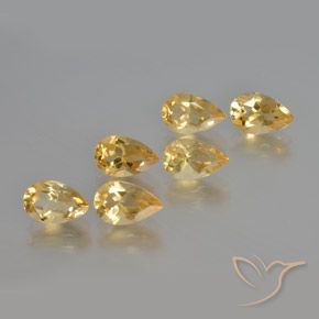 4.99 ct natürliche Golden Citrin-Edelsteine, Birnenform, VVS-VS