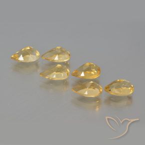 4.99 ct natürliche Golden Citrin-Edelsteine, Birnenform, VVS-VS