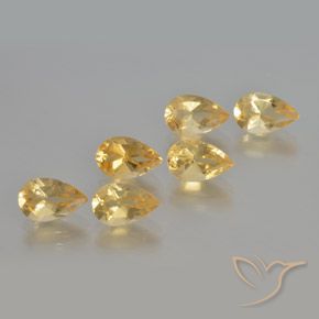 5.02 ct natürliche Golden Citrin-Edelsteine, Birnenform, VS