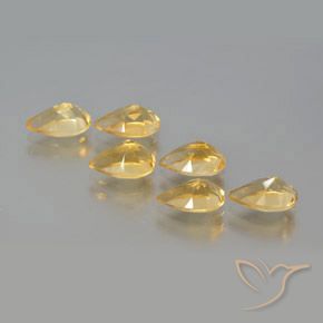 5.02 ct natürliche Golden Citrin-Edelsteine, Birnenform, VS