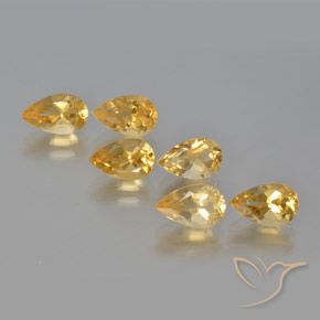 5.18ctw Natürlicher Golden Citrin, Birnenform, VS