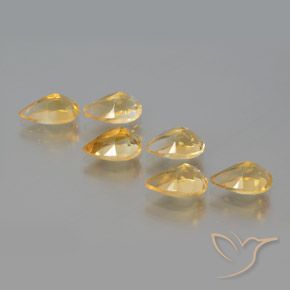 5.18 ct natürliche Golden Citrin-Edelsteine, Birnenform, VS