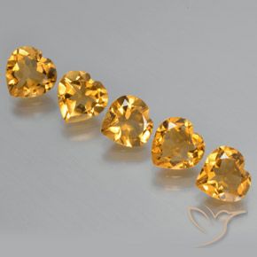4.82 ct natürliche Orange-Gold Citrin-Edelsteine, Herz, VS