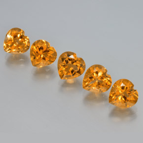6,11 ct natürliche goldener Citrin-Edelsteine, Herzform, VS