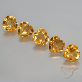 4.29 ct natürliche Tiefes Orange-Gold Citrin-Edelsteine, Herz, VS