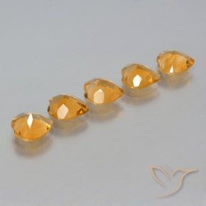 4.29 ct natürliche Tiefes Orange-Gold Citrin-Edelsteine, Herz, VS