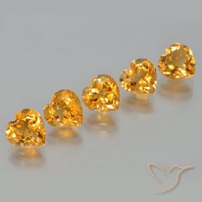 5.82ctw Natürlicher Dunkelorange-Gold Citrin, Herz, VS