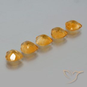5.06 ct natürliche Mittel Orange-Gold Citrin-Edelsteine, Herz, VS