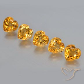 5.61 ct natürliche Tiefes Orange-Gold Citrin-Edelsteine, Herz, VS