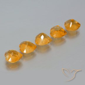 5.61 ct natürliche Tiefes Orange-Gold Citrin-Edelsteine, Herz, VS