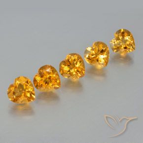 5.90ctw Natürlicher Tiefes Orange-Gold Citrin, Herz, VS
