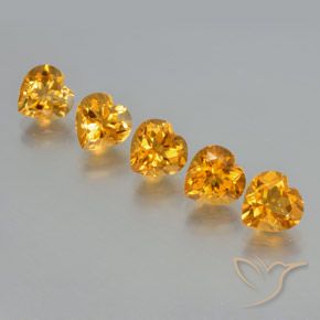5.90 ct natürliche Tiefes Orange-Gold Citrin-Edelsteine, Herz, VS