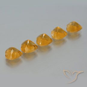 5.90 ct natürliche Tiefes Orange-Gold Citrin-Edelsteine, Herz, VS