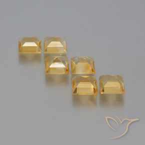 5.81 ct natürliche Golden Citrin-Edelsteine, Quadrat, VS