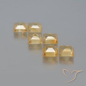 5.81 ct natürliche gold-orange Citrin-Edelsteine, Quadrat, VS