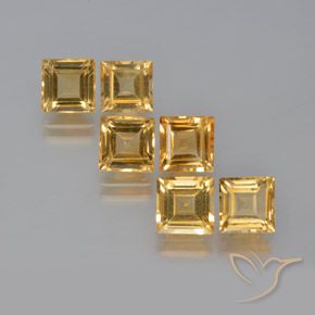 6.59ctw Natürlicher Golden Citrin, Quadrat, VS