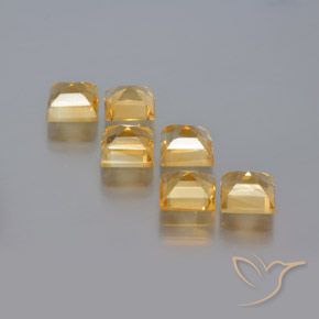 6.59 ct natürliche Golden Citrin-Edelsteine, Quadrat, VS