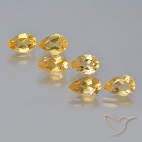 4.35ctw Natürlicher Mittleres Gold Citrin, Birnenform, VS