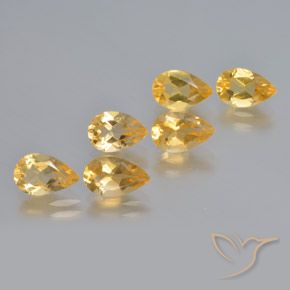 4.35 ct natürliche Mittleres Gold Citrin-Edelsteine, Birnenform, VS
