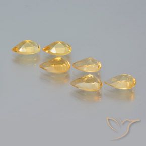 4.35 ct natürliche Mittleres Gold Citrin-Edelsteine, Birnenform, VS