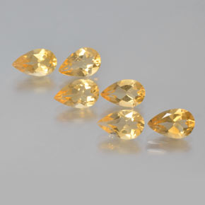 4,19 ct natürliche goldener Citrin-Edelsteine, Birnenform, VS