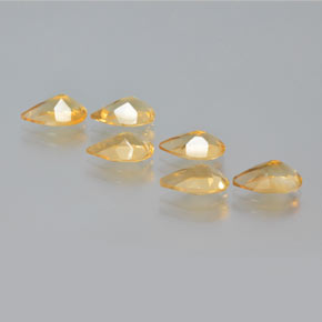 4,19 ct natürliche goldener Citrin-Edelsteine, Birnenform, VS