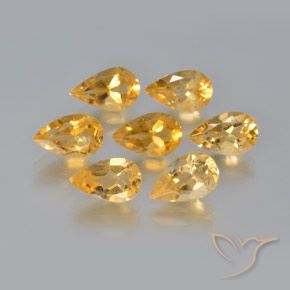5.78 ct natürliche Hellorange-Gold Citrin-Edelsteine, Birnenform, VS