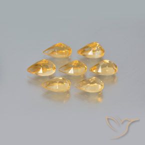 5.78 ct natürliche Hellorange-Gold Citrin-Edelsteine, Birnenform, VS
