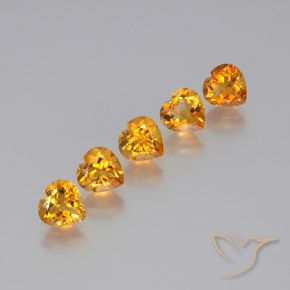 6.00ctw Natürlicher Golden Citrin, Herz, VS