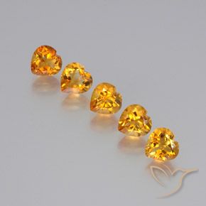 6.00 ct natürliche Golden Citrin-Edelsteine, Herz, VS