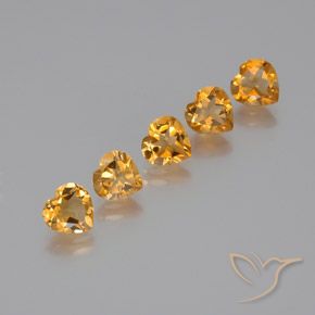 5,16 ct natürliche goldener Citrin-Edelsteine, Herzform, VS