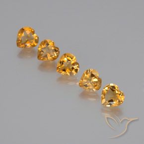 5,16 ct natürliche goldener Citrin-Edelsteine, Herzform, VS