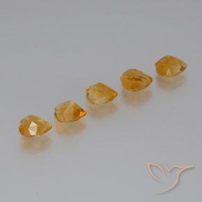 5,16 ct natürliche goldener Citrin-Edelsteine, Herzform, VS