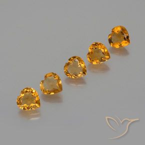 4.80ctw Natürlicher Dunkelorange-Gold Citrin, Herz, VS