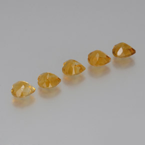 5.18 ct natürliche Dunkelorange-Gold Citrin-Edelsteine, Herzform, VS