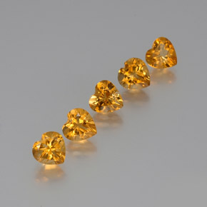 5.68 ct natürliche Golden Citrin-Edelsteine, Herzform, VS