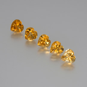 5,38 ct natürliche goldener Citrin-Edelsteine, Herzform, VS