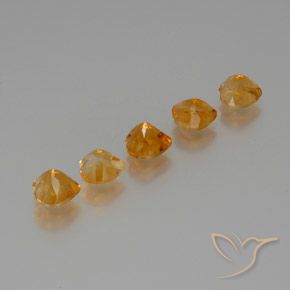 5.71 ct natürliche Dunkelorange Citrin-Edelsteine, Herz, VS