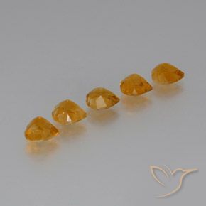5.48 ct natürliche Tiefes Orange-Gold Citrin-Edelsteine, Herz, VS