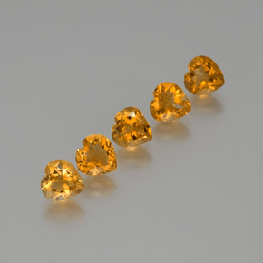 5,25 ct natürliche goldener Citrin-Edelsteine, Herzform, VS