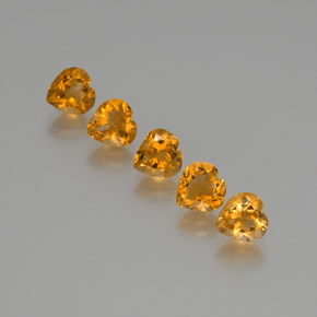 5,25 ct natürliche goldener Citrin-Edelsteine, Herzform, VS