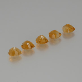 5,25 ct natürliche goldener Citrin-Edelsteine, Herzform, VS